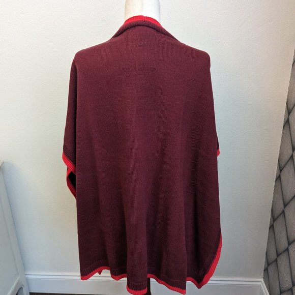 Ann Taylor Tipped Pocket Open Poncho - Picture 7 of 9